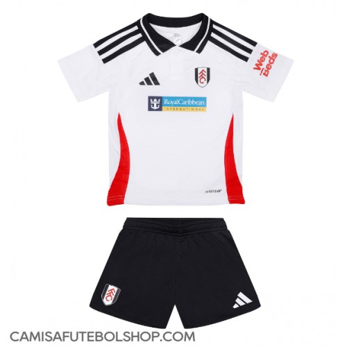 Camisa de time de futebol Fulham Replicas 1º Equipamento Infantil 2024-25 Manga Curta (+ Calças curtas)
